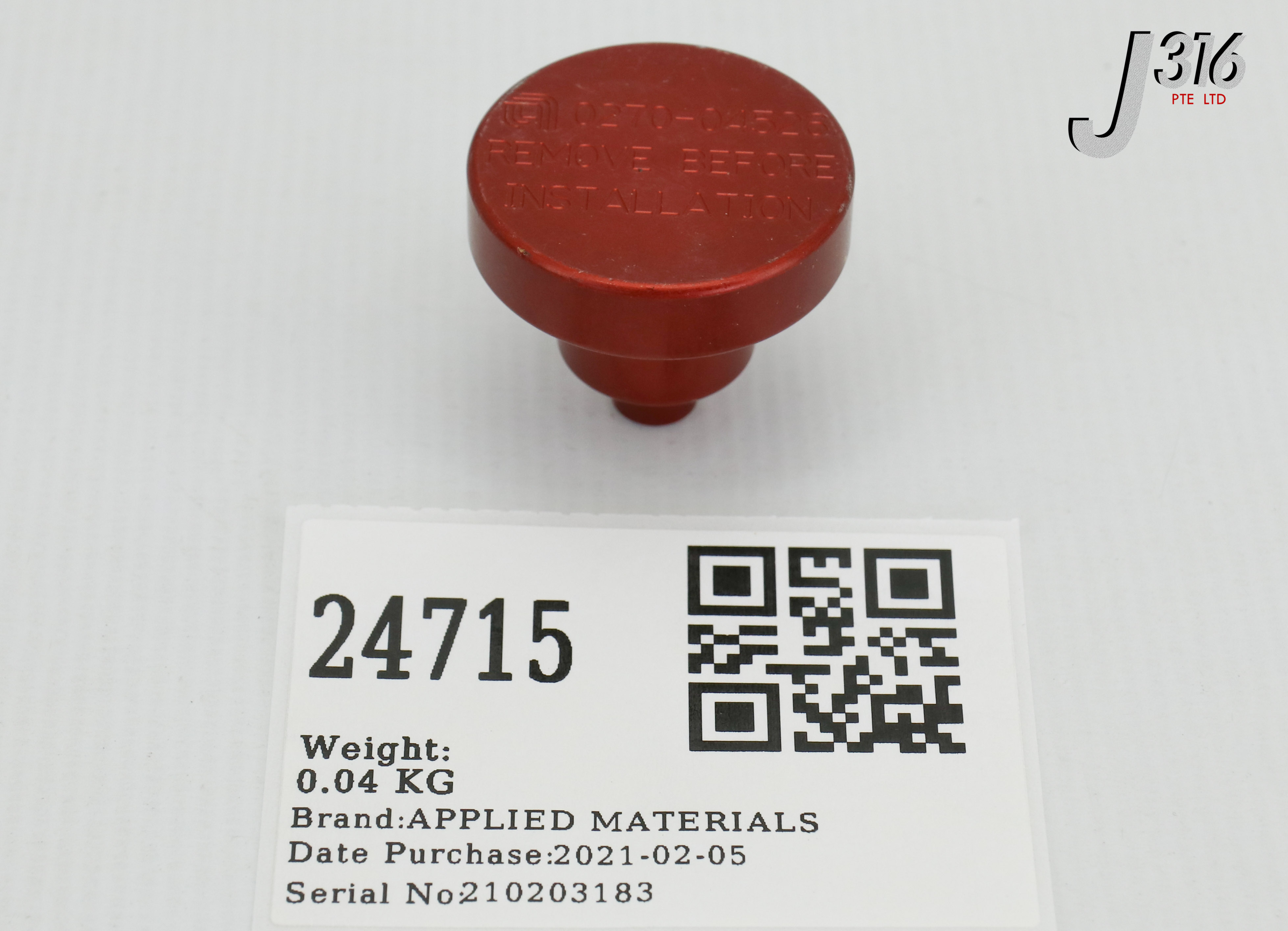 メイ 24715 APPLIED MATERIALS TOOL, DUMMY COIL, SHIELD-COIL 0270-04526